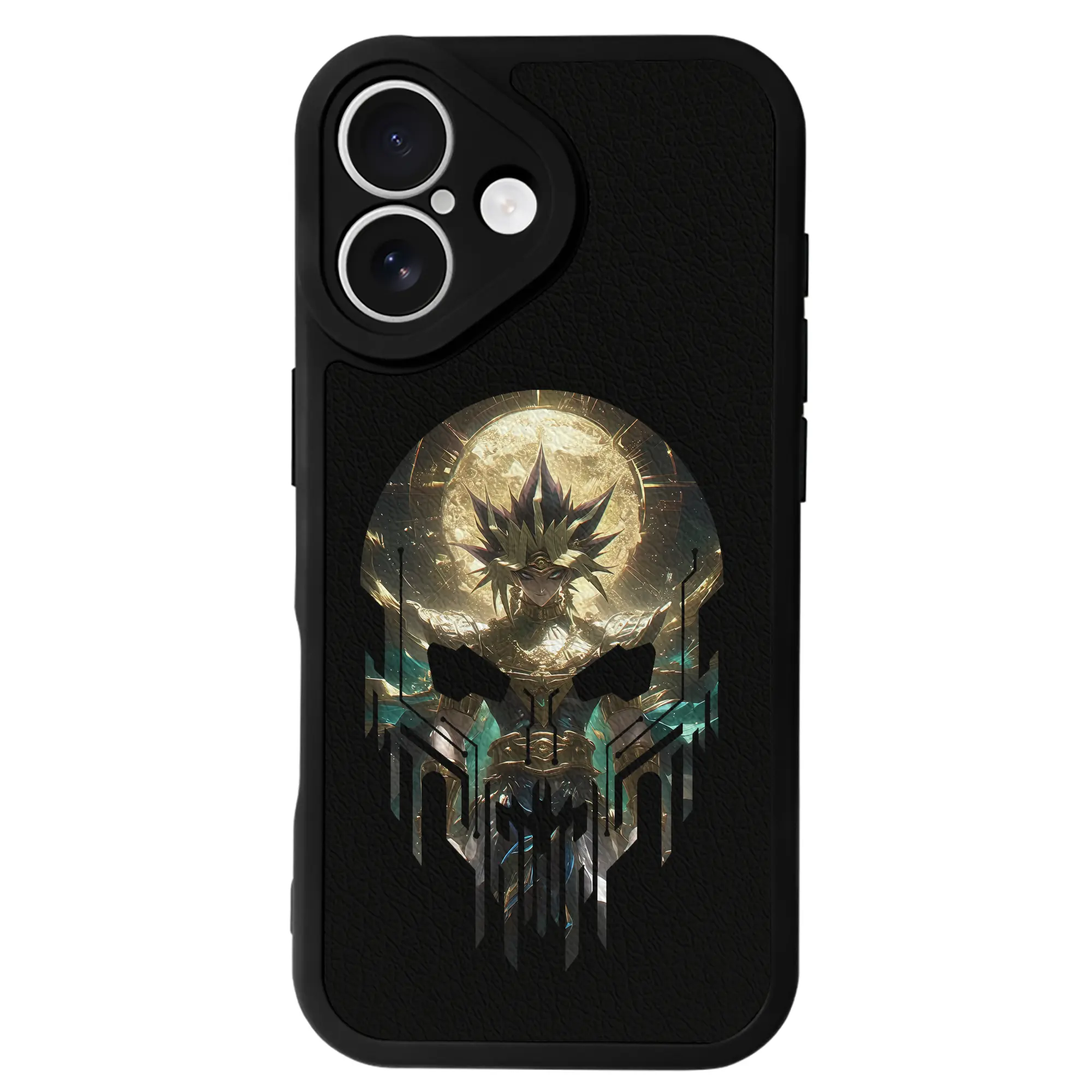 遊☆戯☆王 グッズ,武藤遊戯 - IPhone 16シリーズ対応 ・ シリコンスマホケース ・ レザー調 ・ 高精度フィット ・ 耐衝撃 ・ ワイヤレス充電対応 ・ 精密カット